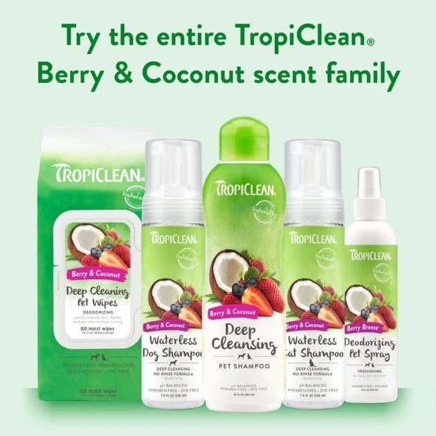 TropiClean Deep Cleaning Berry & Coconut Dog & Cat Shampoo 7 TropiClean Deep Cleaning Berry & Coconut Dog & Cat Shampoo - Image 7