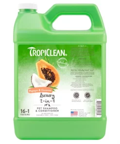 TropiClean Luxury 2 in 1 Papaya & Coconut Pet Shampoo & Conditioner