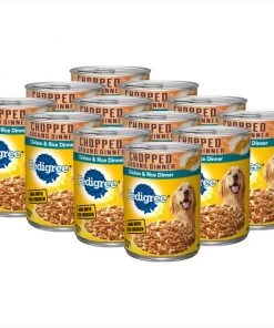 Pedigree Chopped Ground Dinner Chicken & Rice Dinner Canned Dog Food