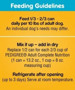 Pedigree Chopped Ground Dinner T-bone Steak Flavor Canned Dog Food -TropiClean || Pedigree || Multipet Sales 114338 PT8. SY630 V1657655272
