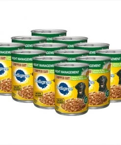 Pedigree Chopped Ground Dinner Weight Management Chicken & Rice Canned Dog Food