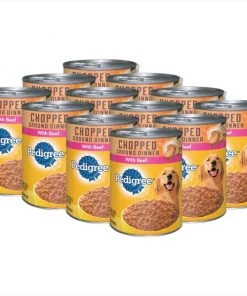 Pedigree Chopped Ground Dinner With Beef Canned Dog Food