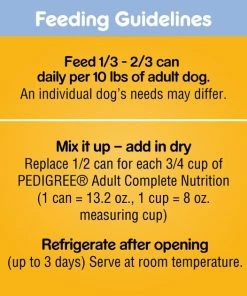 Pedigree Chopped Ground Dinner Combo With Chicken, Beef & Liver Canned Dog Food -TropiClean || Pedigree || Multipet Sales 114361 PT8. SY630 V1652993200