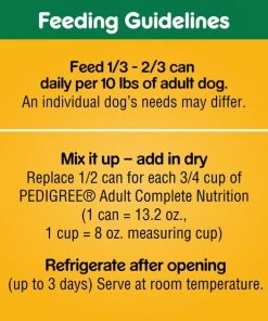 Pedigree Chopped Ground Dinner Turkey & Bacon Canned Dog Food -TropiClean || Pedigree || Multipet Sales 114373 PT7. SY630 V1657655272