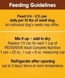 Pedigree Chopped Ground Dinner Beef, Bacon & Cheese Flavor Canned Dog Food -TropiClean || Pedigree || Multipet Sales 114375 PT7. SY630 V1657655272