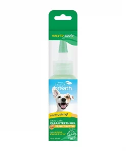 TropiClean Fresh Breath Oral Care Clean Teeth Peanut Butter Flavor Dog Dental Gel