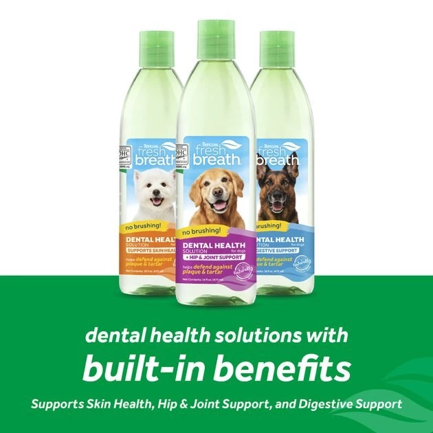 TropiClean Fresh Breath Dental Health Solution + Skin Health Support Dog Dental Water Additive 8 TropiClean Fresh Breath Dental Health Solution + Skin Health Support Dog Dental Water Additive - Image 8