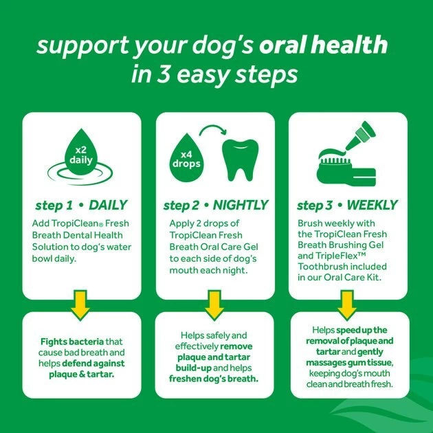 TropiClean Fresh Breath Dental Health Solution + Skin Health Support Dog Dental Water Additive 9 TropiClean Fresh Breath Dental Health Solution + Skin Health Support Dog Dental Water Additive - Image 9