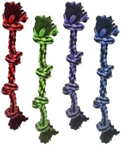 Multipet Nuts For Knots 4-Knot Rope Dog Toy, Color Varies