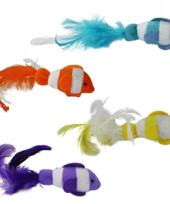 Multipet Clown Fish Plush Cat Toy with Catnip, Color Varies