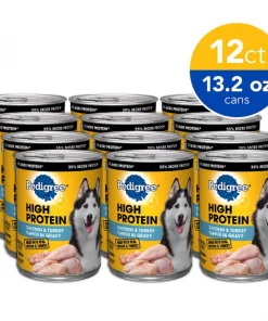 Pedigree High Protein Chicken & Turkey Flavor in Gravy Canned Dog Food, 13.2-oz can, case of 12 -TropiClean || Pedigree || Multipet Sales 212624 PT2. SY630 V1628548013
