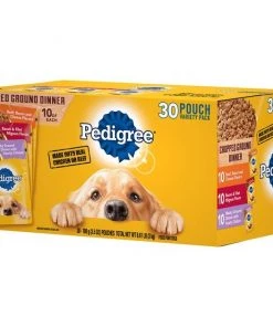 Pedigree Chopped Ground Dinner Variety Pack Adult Wet Dog Food, 3.5-oz pouch, case of 30 -TropiClean || Pedigree || Multipet Sales 214649 pt2. SY630 V1578581343