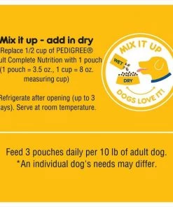 Pedigree Chopped Ground Dinner Variety Pack Adult Wet Dog Food, 3.5-oz pouch, case of 30 -TropiClean || Pedigree || Multipet Sales 214649 pt7. SY630 V1578581576
