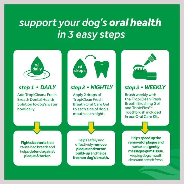 TropiClean Fresh Breath Oral Care Clean Teeth Dog Dental Gel 8 TropiClean Fresh Breath Oral Care Clean Teeth Dog Dental Gel - Image 8