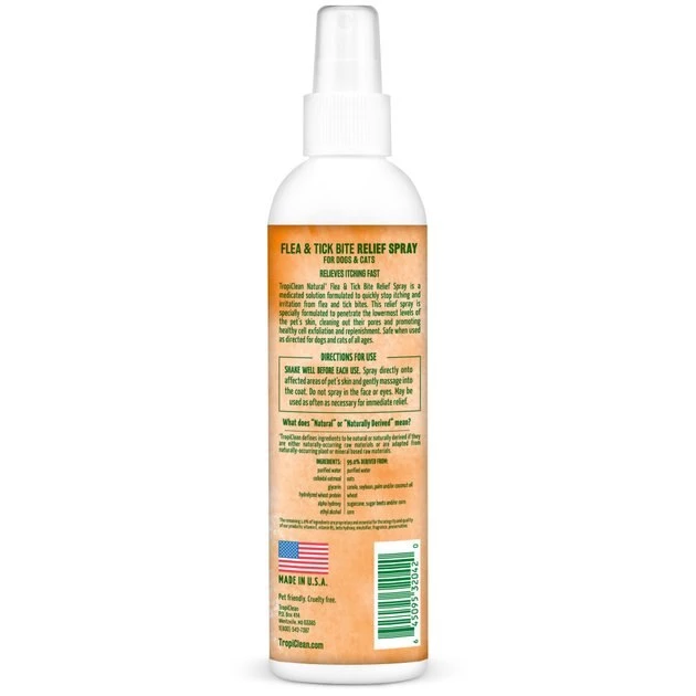 TropiClean Natural Flea & Tick Bite Relief Dog Spray, 8-oz bottle 2 TropiClean Natural Flea & Tick Bite Relief Dog Spray, 8-oz bottle - Image 2