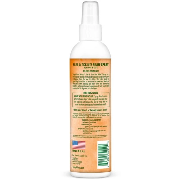 TropiClean Natural Flea & Tick Bite Relief Dog Spray, 8-oz bottle 3 TropiClean Natural Flea & Tick Bite Relief Dog Spray, 8-oz bottle - Image 3