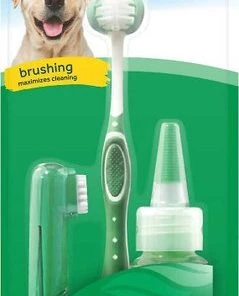 TropiClean Fresh Breath Oral Care Large Dog Toothbrush Kit