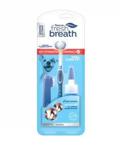 TropiClean Fresh Breath Vet Strength Formula Oral Care Dental Kit for Small & Medium Dogs