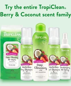 TropiClean Deep Cleaning Berry & Coconut Deodorizing Dog Wipes, 20 count -TropiClean || Pedigree || Multipet Sales 347453 PT5. SY630 V1637275324