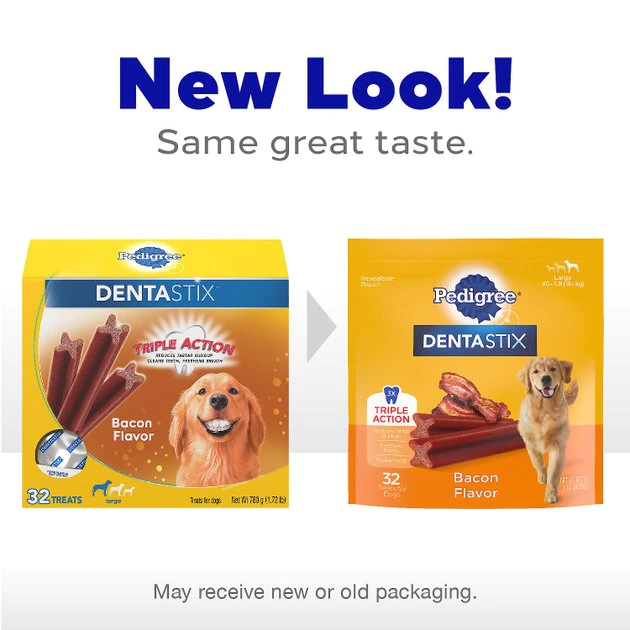 Pedigree Dentastix Bacon Flavor Large Dental Dog Treats 2 Pedigree Dentastix Bacon Flavor Large Dental Dog Treats - Image 2