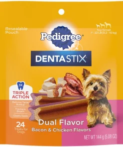 Pedigree Dentastix Dual Flavored Bacon & Chicken Flavored Mini Dental Dog Treats