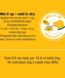 Pedigree High Protein Chicken & Duck Flavor Canned Soft Wet Dog Food Variety Pack, 13.2-oz cans, case of 12 -TropiClean || Pedigree || Multipet Sales 361349 PT7. SY630 V1642017153