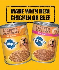 Pedigree Chopped Ground Dinner Chicken & Beef Canned Soft Wet Dog Food Variety Pack, 13.2-oz can, case of 24 -TropiClean || Pedigree || Multipet Sales 361359 PT2. SY630 V1641604583