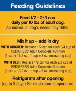 Pedigree Chopped Ground Dinner Chicken & Beef Canned Soft Wet Dog Food Variety Pack, 13.2-oz can, case of 24 -TropiClean || Pedigree || Multipet Sales 361359 PT8. SY630 V1652980643