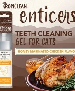 TropiClean Enticers Honey Marinated Chicken Flavor Cat Dental Gel, 2-oz tube -TropiClean || Pedigree || Multipet Sales 365205 PT3. SY630 V1657657337