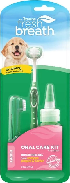 TropiClean||Burt's Bees TropiClean Fresh Breath Puppy Oral Care Kit + Burt's Bees Tearless Puppy Shampoo with Buttermilk for Dogs 2 TropiClean||Burt's Bees TropiClean Fresh Breath Puppy Oral Care Kit + Burt's Bees Tearless Puppy Shampoo with Buttermilk for Dogs - Image 2