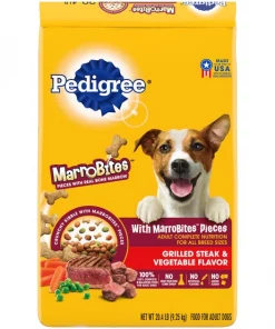 Pedigree With MarroBites Pieces Steak & Vegetable Flavor Adult Dry Dog Food