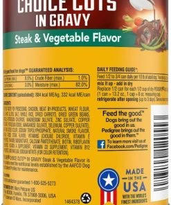 Pedigree Choice Cuts in Gravy Steak & Vegetable Flavor + Country Stew Canned Dog Food -TropiClean || Pedigree || Multipet Sales 367547 PT2. SY630 V1645742826