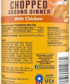 Pedigree Chopped Ground Dinner With Chicken, Beef & Liver + Chicken Canned Dog Food -TropiClean || Pedigree || Multipet Sales 367550 PT6. SY630 V1644476813