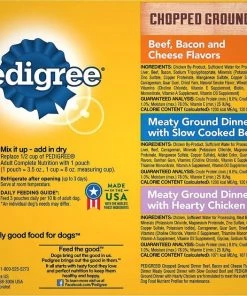 Pedigree Chopped Ground Dinner Variety Pack With Chicken, Filet Mignon & Beef + Variety Pack With Chicken, Beef & Bacon Wet Dog Food -TropiClean || Pedigree || Multipet Sales 367553 PT6. SY630 V1644477396