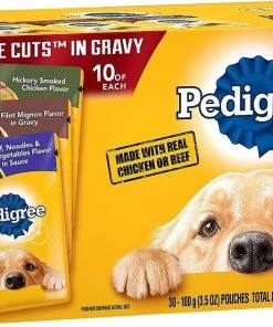 Pedigree Choice Cuts in Gravy Variety Pack + Chopped Ground Dinner Variety Pack Adult Wet Dog Food Pouches -TropiClean || Pedigree || Multipet Sales 367564 PT2. SY630 V1644466886