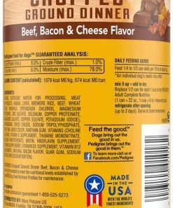 Pedigree Chopped Ground Dinner Combo with Chicken, Liver & Beef & Beef, Bacon & Cheese Flavor Variety Pack + Beef, Bacon & Cheese Flavor Canned Wet Dog Food -TropiClean || Pedigree || Multipet Sales 367567 PT6. SY630 V1645743687