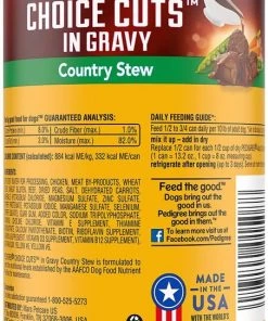 Pedigree Choice Cuts In Gravy, with Beef + Beef & Country Stew Canned Soft Wet Dog Food Variety Pack -TropiClean || Pedigree || Multipet Sales 367568 PT6. SY630 V1645743385