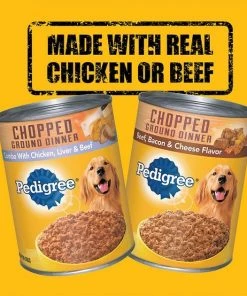 Pedigree Adult Steak Flavor Dry Dog Food + Chopped Ground Dinner Canned Wet Food Combo with Chicken, Liver & Beef & Beef, Bacon & Cheese Flavor Variety Pack -TropiClean || Pedigree || Multipet Sales 367570 PT8. SY630 V1645744894