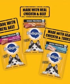 Pedigree High Protein Variety Pack Dog Wet Food Pouches, 3.5-oz pouches, 18 count -TropiClean || Pedigree || Multipet Sales 369030 PT8. SY630 V1645127189