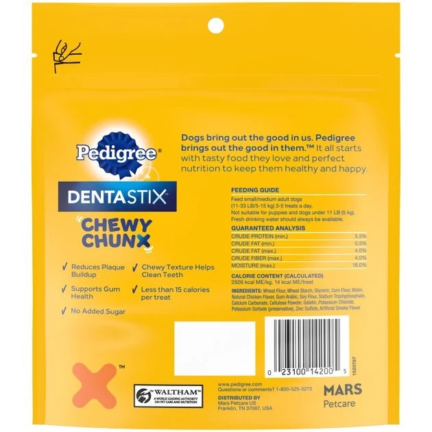 Pedigree DentaStix Chewy Chunx Small/Medium Dog Dental Treats 2 Pedigree DentaStix Chewy Chunx Small/Medium Dog Dental Treats - Image 2