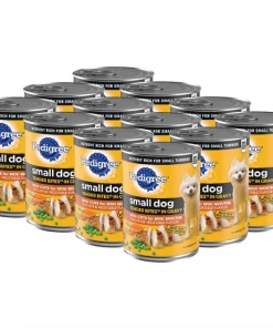 Pedigree Tender Bites in Gravy, Chicken & Vegetable Flavor Canned Wet Dog Food, 13.2-oz can, case of 12