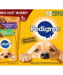 Pedigree Choice Cuts in Gravy Variety Pack Adult Wet Dog Food, 3.5-oz pouch, case of 18