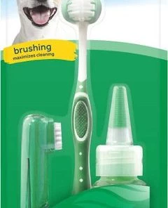 TropiClean Fresh Breath Oral Care Small/Medium Dog Toothbrush Kit