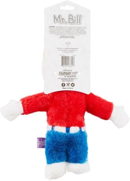Multipet Mr. Bill Plush Dog Toy 4 Multipet Mr. Bill Plush Dog Toy - Image 4