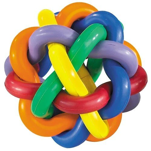 Multipet Nobbly Wobbly Ball Dog Toy, Color Varies 1 Multipet Nobbly Wobbly Ball Dog Toy, Color Varies
