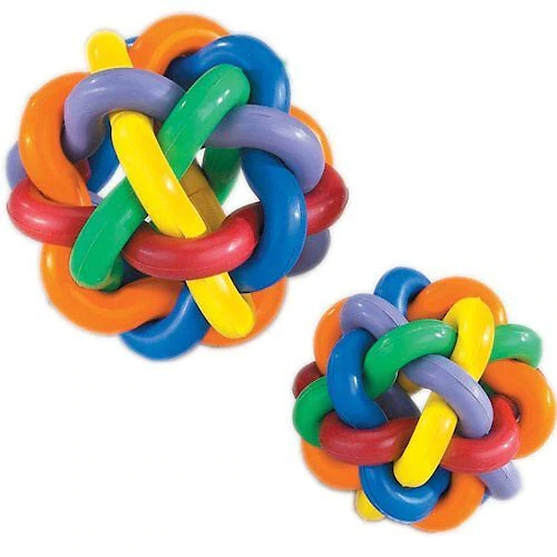 Multipet Nobbly Wobbly Ball Dog Toy, Color Varies 2 Multipet Nobbly Wobbly Ball Dog Toy, Color Varies - Image 2