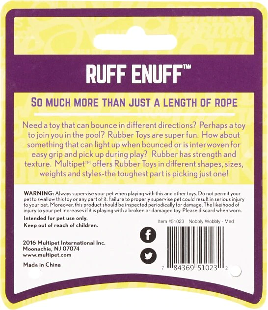 Multipet Nobbly Wobbly Ball Dog Toy, Color Varies 7 Multipet Nobbly Wobbly Ball Dog Toy, Color Varies - Image 7