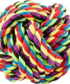 Multipet Nuts for Knots Ball Dog Toy, Color Varies