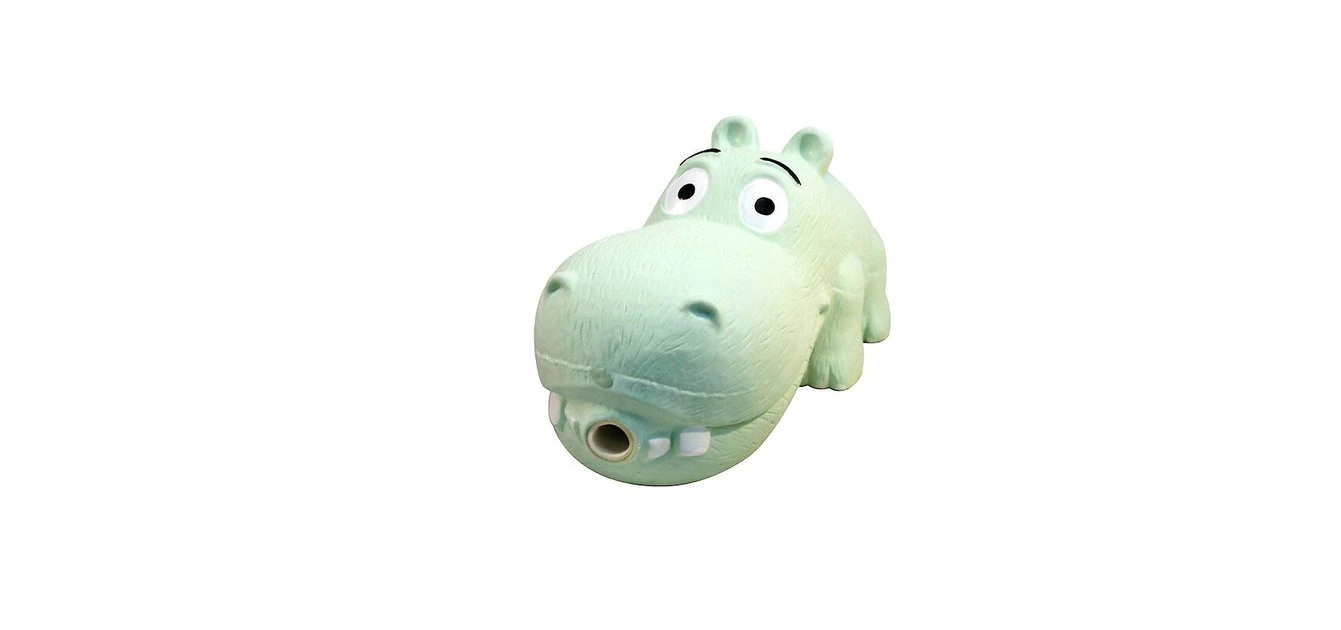 Multipet Latex Hippo Squeaky Dog Toy, Color Varies 2 Multipet Latex Hippo Squeaky Dog Toy, Color Varies - Image 2