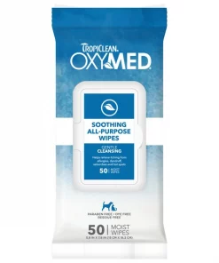 TropiClean Oxy Med Allergy Relief Wipes for Dogs & Cats